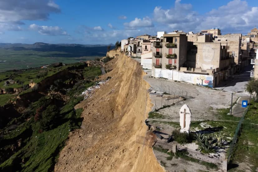 Firefighters Rescue Hundreds of Books from Library on Edge of Sicilian Landslide