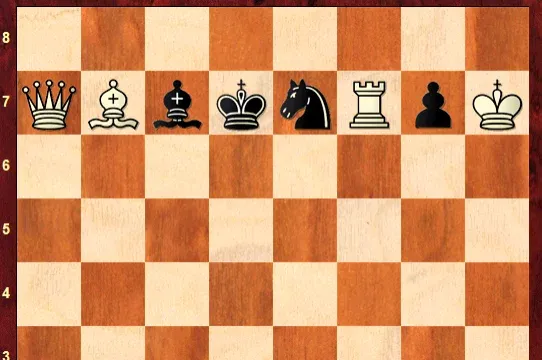Chess puzzle: a stripe and nothing else