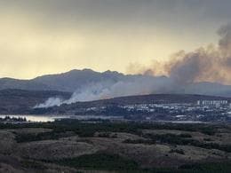 Brush Fire Near Elliðavatn in Kópavogur, Iceland