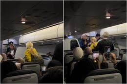 Followed from a plane after a riot