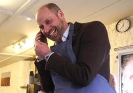 Vilhjálmur prins var töfrandi skemmtilegur í símavörslu í bakaríi