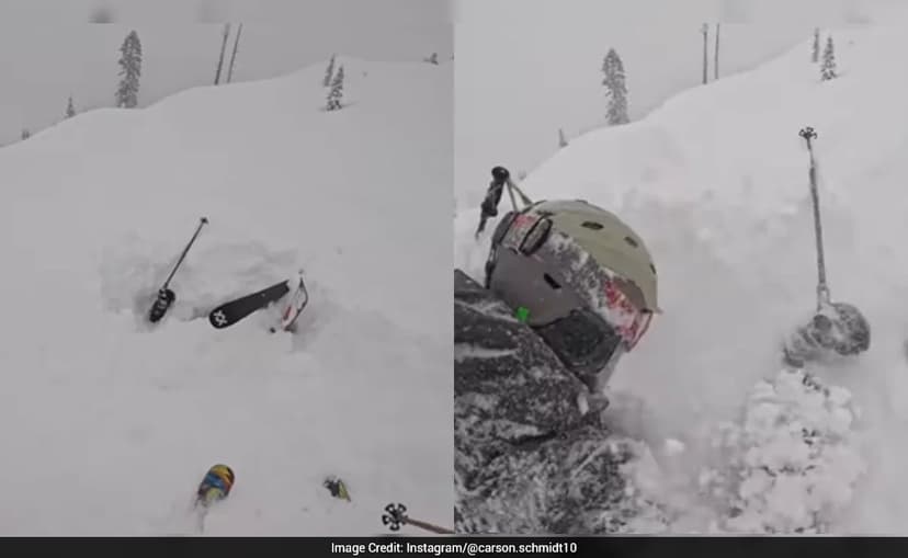 Video: Two 'Heroic' Skiers Rescue Man Buried In Deep Snow In California Resort