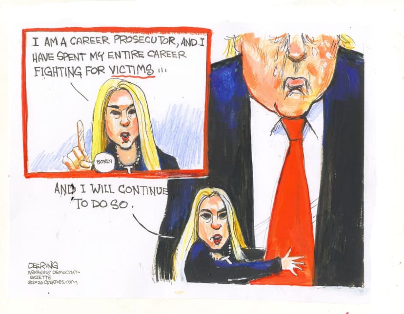  5 thoroughly redacted cartoons about Pam Bondi protecting predators 