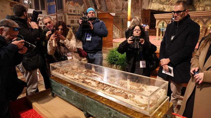 Relics of Saint Francis of Assisi Displayed for First Time
