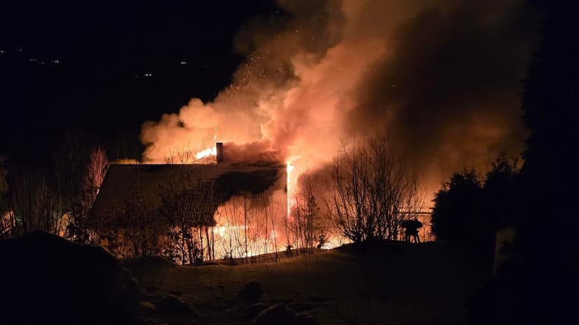 House Burns Down in Risør, Norway