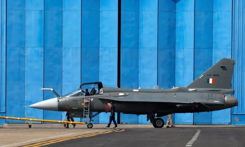 Indian Air Force Tejas Jet Crashes After Overshooting Runway