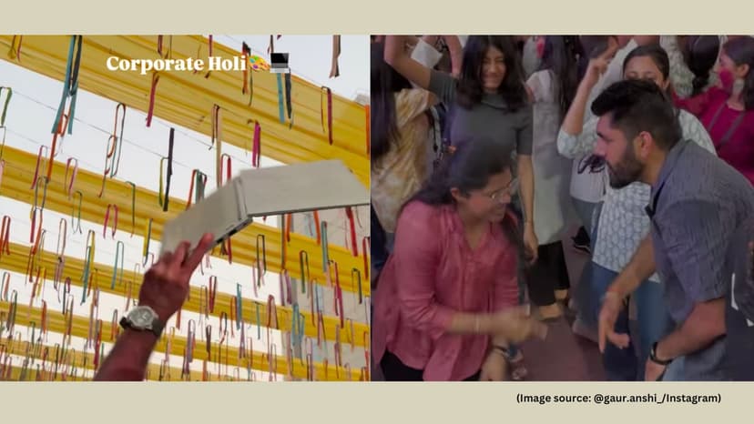 ‘Corporate Holi’: This Gurgaon employee dancing with his laptop is every office worker right now; watch