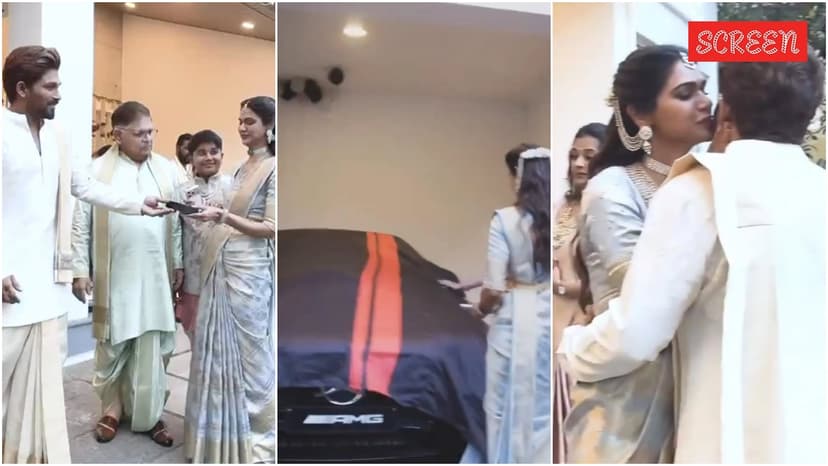 Allu Arjun surprises wife Sneha Reddy with Mercedes-AMG CLE 53 worth Rs 1.5 crore on their 15th wedding anniversary, watch video
