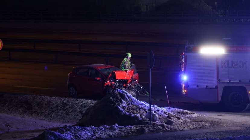 Collision on Ring Road III in Vantaa, Finland