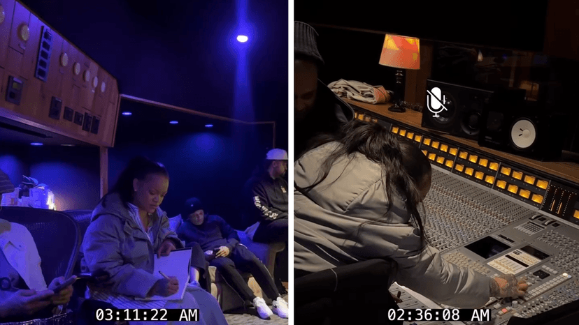 Rihanna Shares New Video of Her in Studio, Sparks New Music Buzz