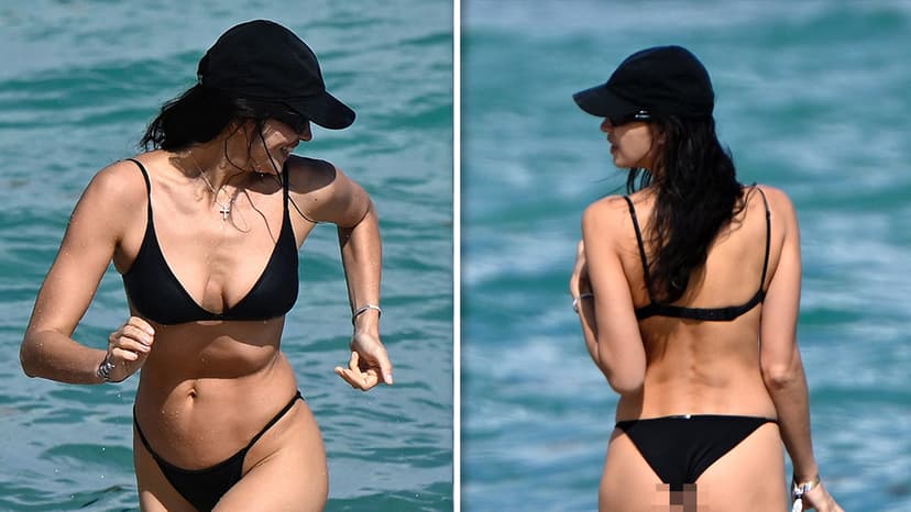 Irina Shayk Shows Off Bikini Body During Beach Day With Daughter in Miami