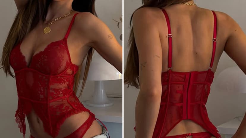 Guess the Sexy Star in Lacy Lingerie for Valentine's Hangover Cure