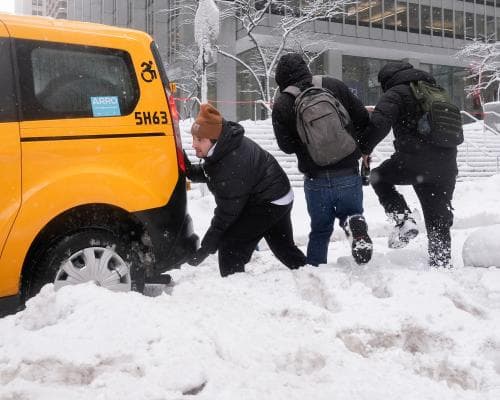 Millions under road travel bans as blizzard conditions slam US north-east