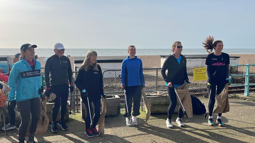 Plogging Marathon Runners Combine Litter Picking and Running