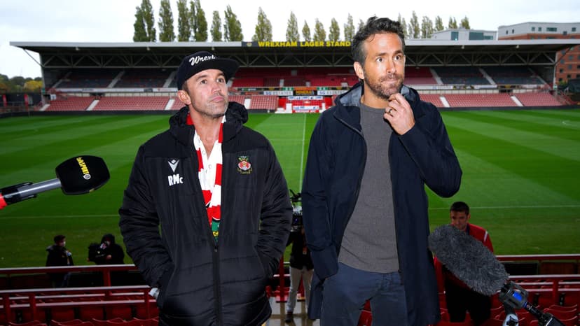 Ryan Reynolds and Rob Mac give 'bleep button' warning for first live football commentary