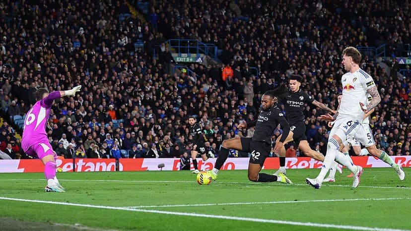 Semenyo strikes as Man City scramble win at Leeds