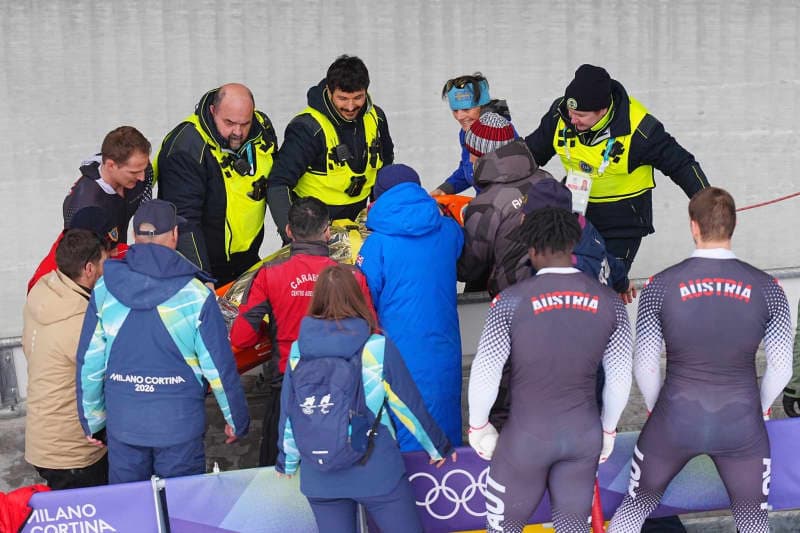 Germany's Lochner Leads Olympic Four-Man Bobsleigh as Austrians Crash
