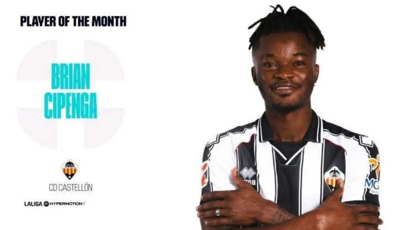Liga 2: Brian Cipenga named player of the month for February with CD Castellón