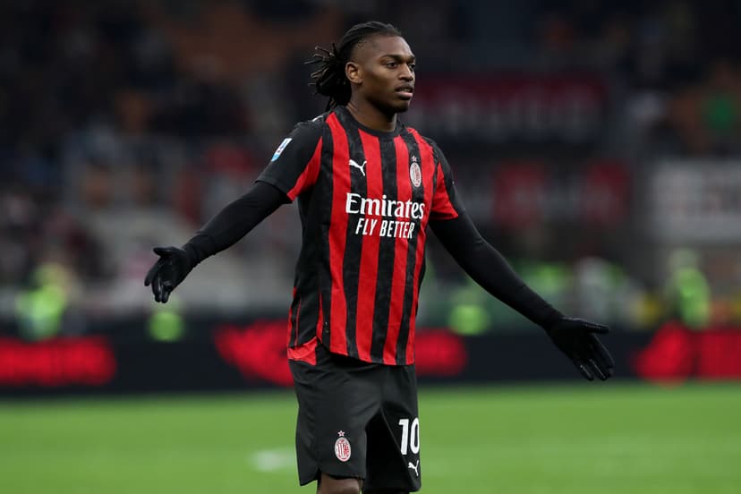 Milan forward Rafael Leao throws tantrum after being substituted against Lazio