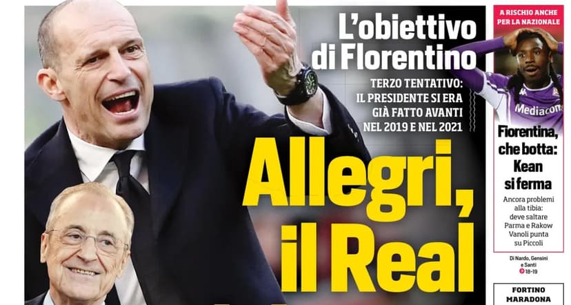 Today’s Papers – Real Madrid chase Allegri, new Juventus contracts