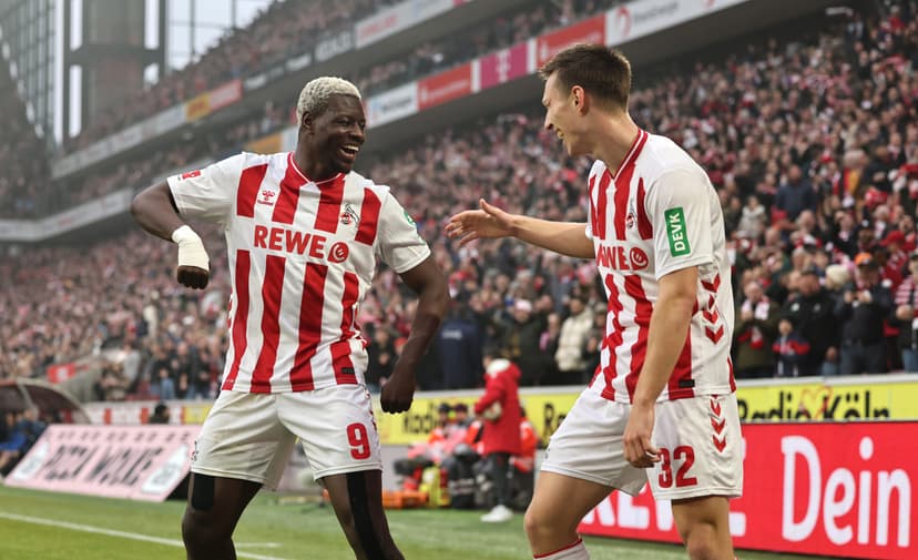 1. FC Köln Celebrates Ragnar Ache's Bundesliga Dream Goal