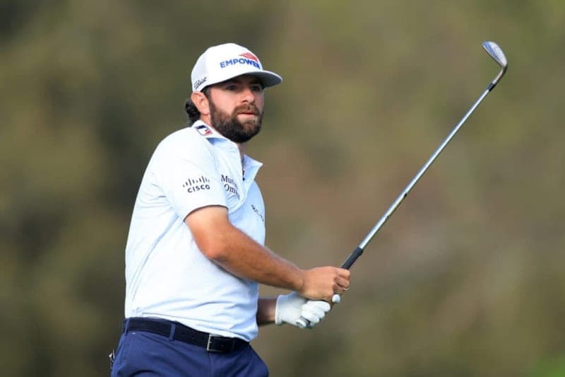 Cam Young immediately speaks to the media after double bogeying the last on day three at The Players