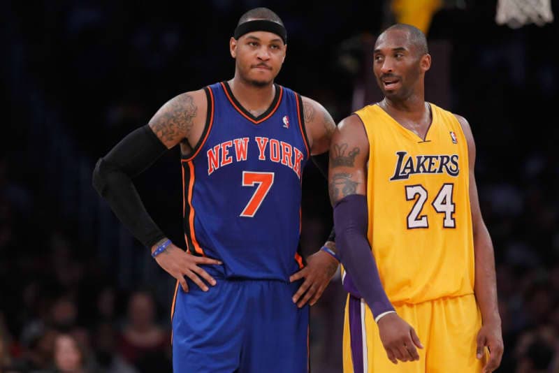 Carmelo Anthony reveals football’s role in improving relationship with Kobe Bryant