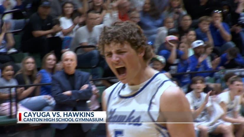 Hawkins Hawks beat Cayuga 62-50 in boys regional semifinal