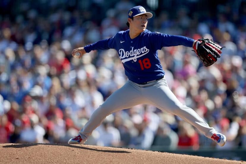 Yoshinobu Yamamoto gets his work in during Dodgers' Cactus League opener as WBC looms