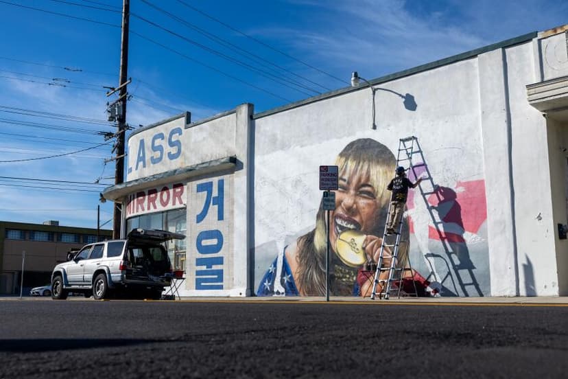 Alysa Liu inspires mural that's 'a little rough around the edges, but beautiful at the same time'