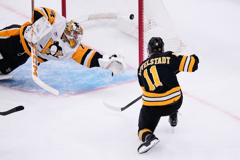 Jeremy Swayman makes two early goals hold up as Bruins edge Penguins