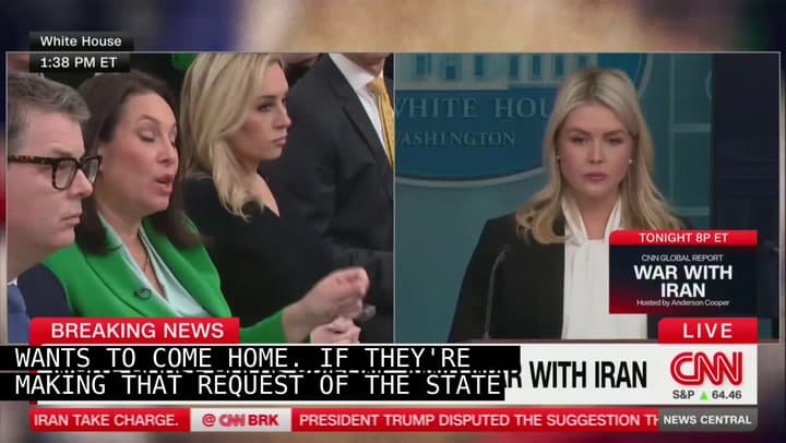 Trump Spox Karoline Leavitt's Exchange with ABC Reporter Over Evacuation Message