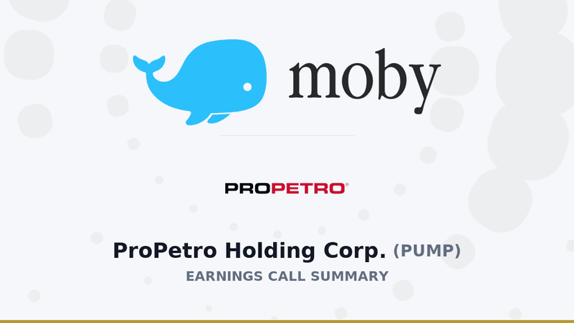 ProPetro Holding Corp. Reports Q4 2025 Earnings