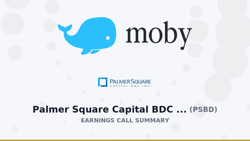 Palmer Square Capital BDC Q4 2025 Earnings Call Summary