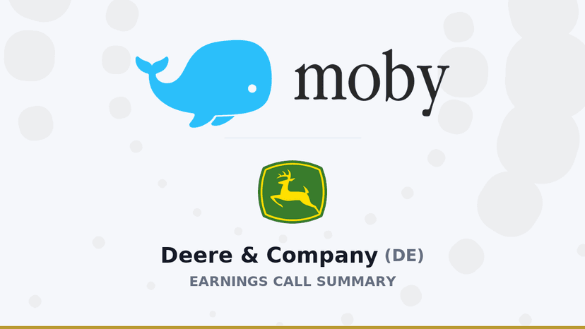 Deere & Company Q1 2026 Earnings Call Summary