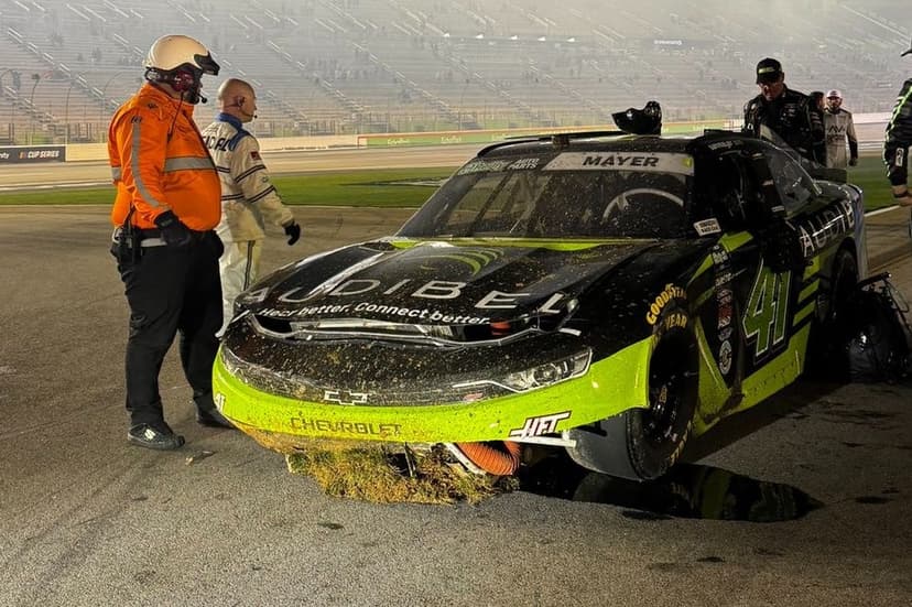 Sam Mayer Destroys Car After NASCAR Atlanta Race
