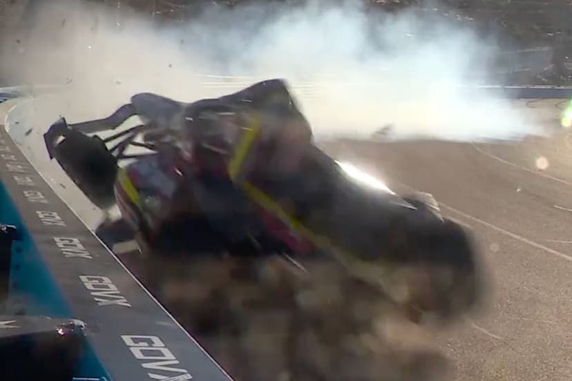 Felix Rosenqvist suffers violent crash in opening practice at Phoenix