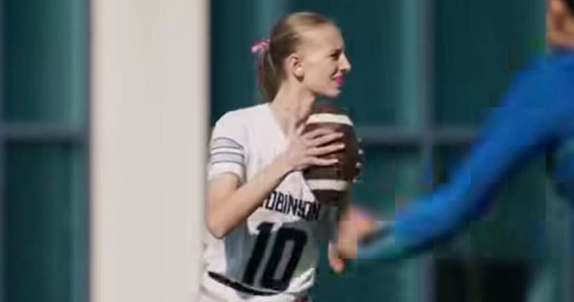 Robinson Knights Win High School Girls Flag Football Game