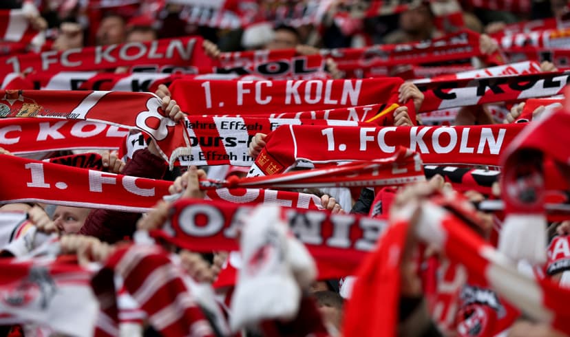📸 Köln fans' creative display at Volkspark with cathedral backdrop