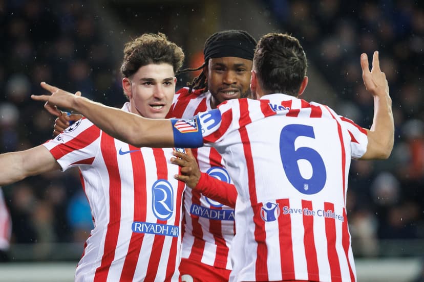 Atlético Madrid Scores Early Goal in Champions League Match Against Club Brugge