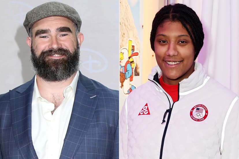 Jason Kelce Reacts to Laila Edwards' 'Best Athlete' Claim After Gold Medal Win