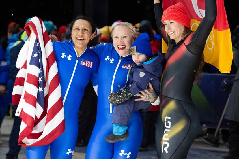 Heartwarming Moments of Athletes Celebrating with Children at 2026 Winter Olympics