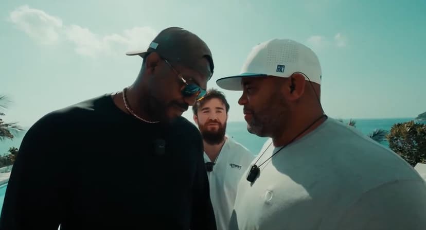 Video! Tension Boils During Poolside Staredown Between ‘Fat’ Jon Jones And Daniel Cormier