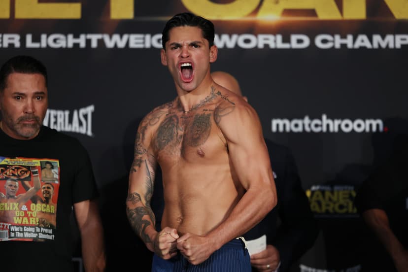 Ryan Garcia vs. Mario Barrios Weigh-in Ahead of Las Vegas Title Fight