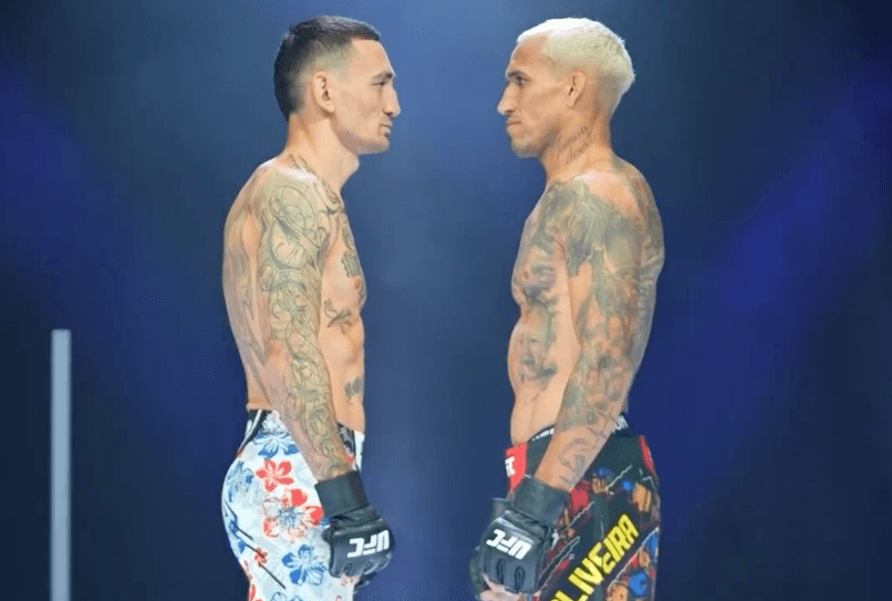 Watch Max Holloway stare down Charles Oliveira, blast Paramount for ‘ridiculous’ face off frequency | UFC 326