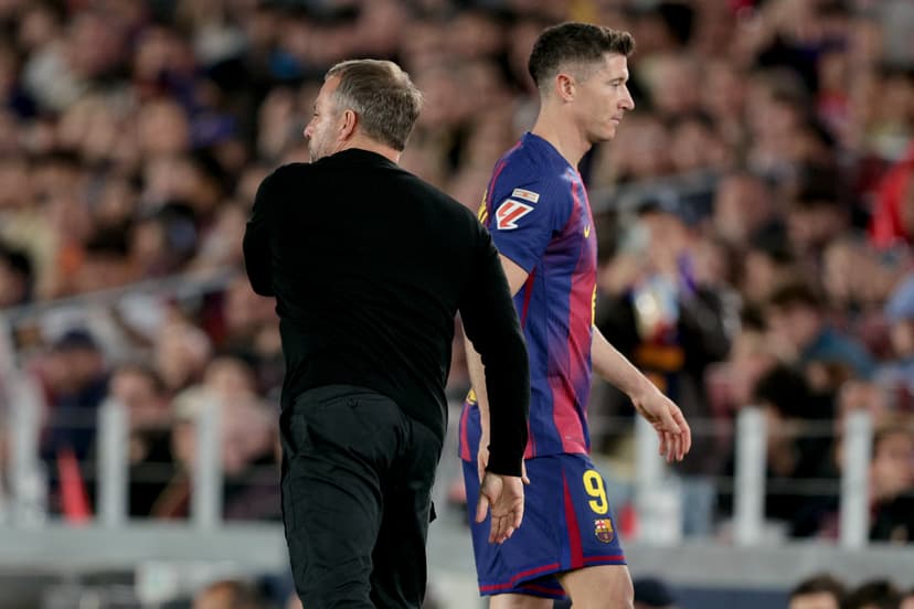 ‘We don’t play so high anymore’ – Robert Lewandowski says Hansi Flick has tweaked his tactics at Barcelona