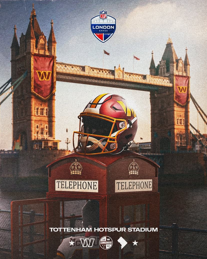 Commanders heading to London in 2026 to play at Tottenham Hotspur Stadium