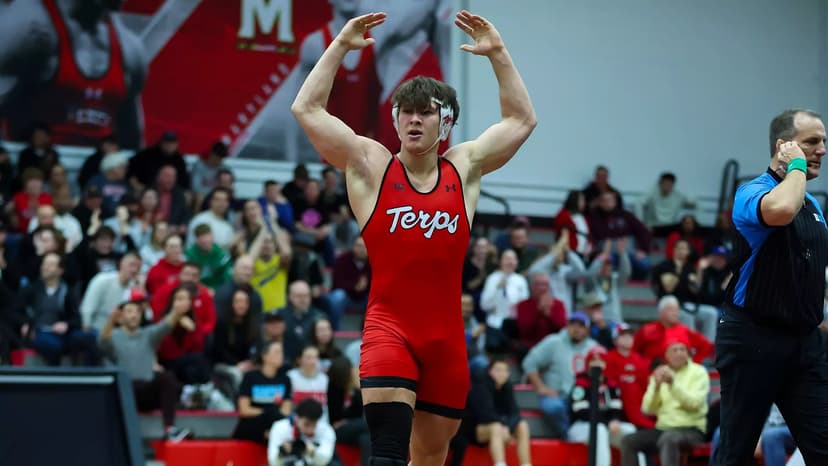 Maryland Wrestler Branson John Achieves Upset Victory Over Ohio State