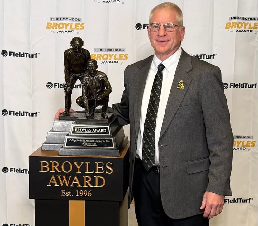 Zeeland West defensive coordinator Gregg Hoogland honored with Broyles Award