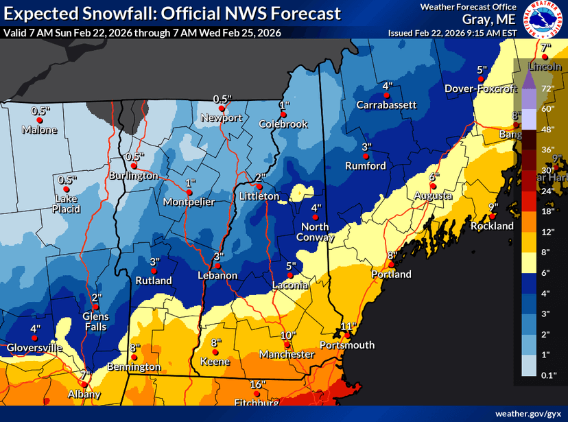 Nor'easter brings blizzard warning to NH Seacoast; how much snow to expect